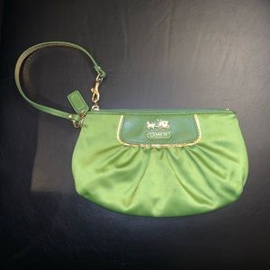 Lime Green Coach Wristlet